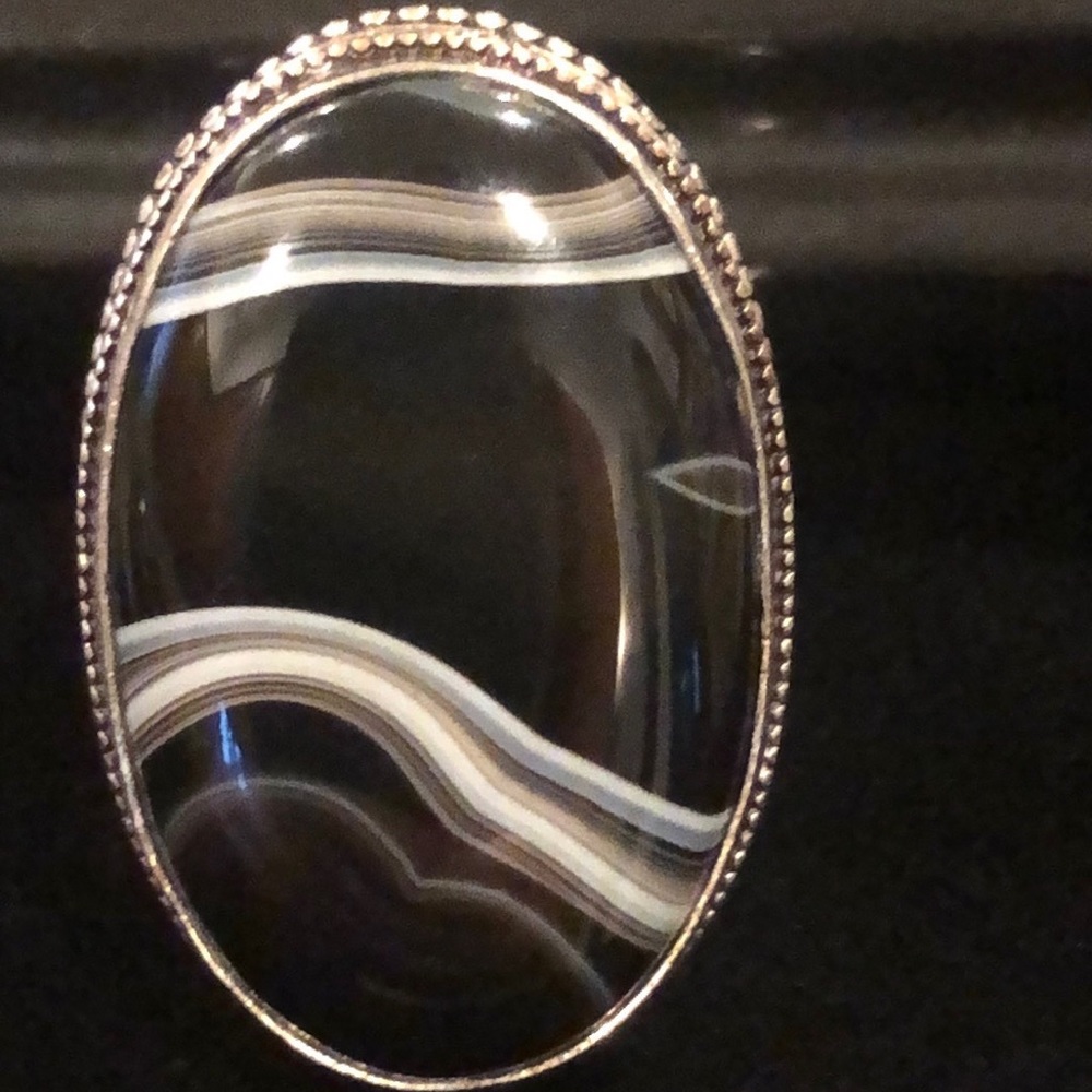 Botswana Agate Silver Ring - image 3
